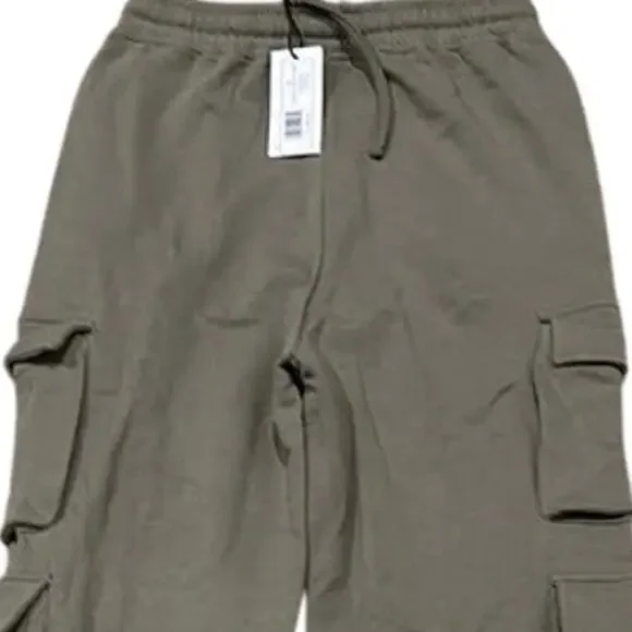 NWT Weworewhat Cargo Oversized Baggy Relaxed Fit High Rise Sweat Pants S Stone - Picture 7 of 15